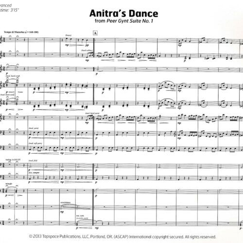 Anitra's Dance from Peer Gynt Suite No. 1 by Grieg arr. Brian Slawson