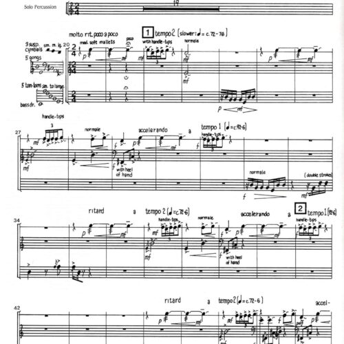Concerto For Solo Percussion And Orchestra (piano Red)