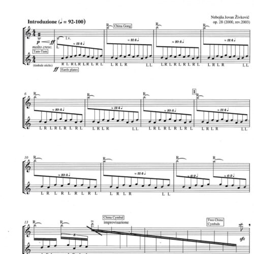 Concerto Of The Mad Queen (solo part and score) by Nebojsa Zivkovic