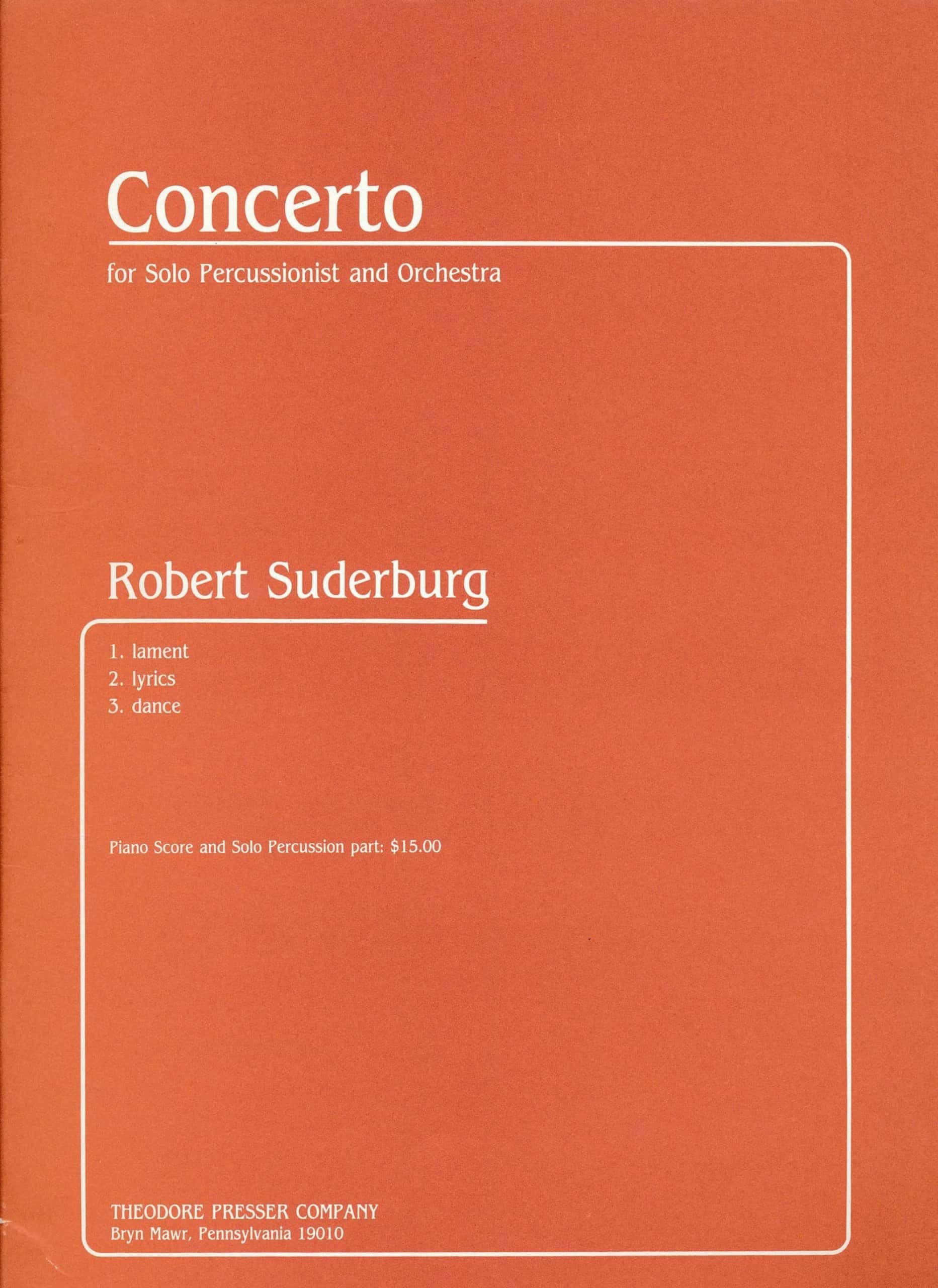 Concerto For Solo Percussion And Orchestra (piano Red)