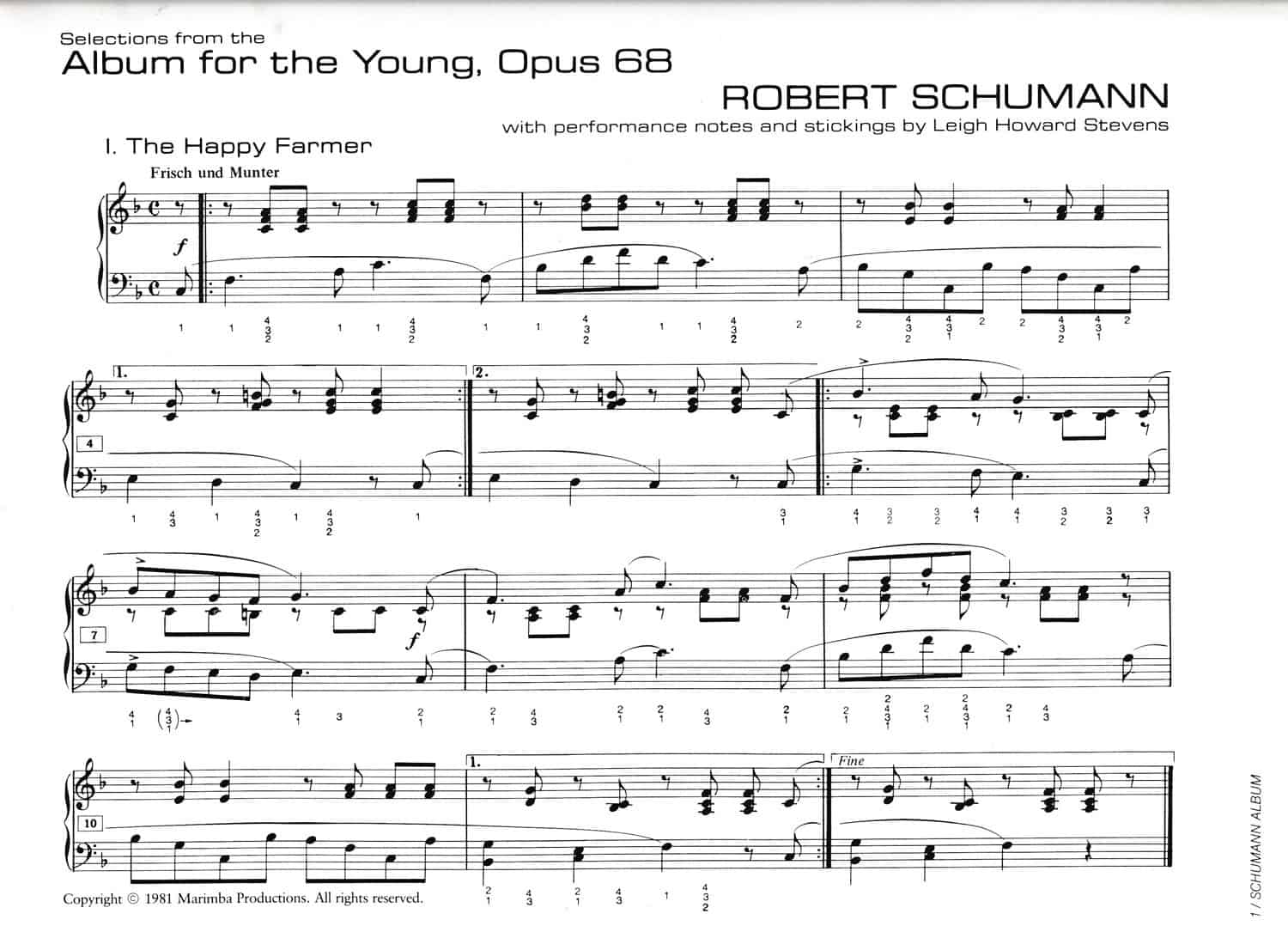 Selections From The Album For The Young, Opus 68  Volume Ii
