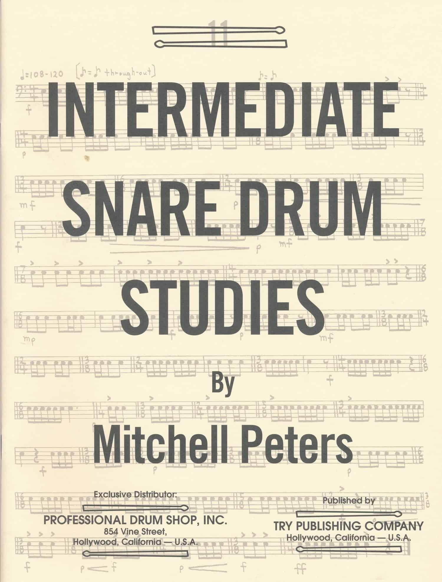 Intermediate Snare Drum Studies by Mitchell Peters
