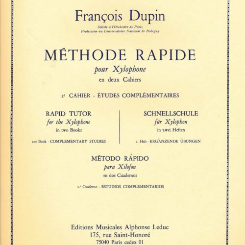 Rapid Tutor For The Xylophone, Book 2 - Complementary Studies