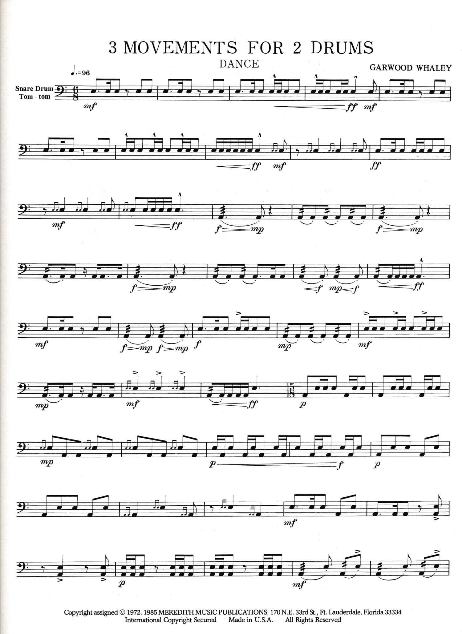 3 Movements For 2 Drums