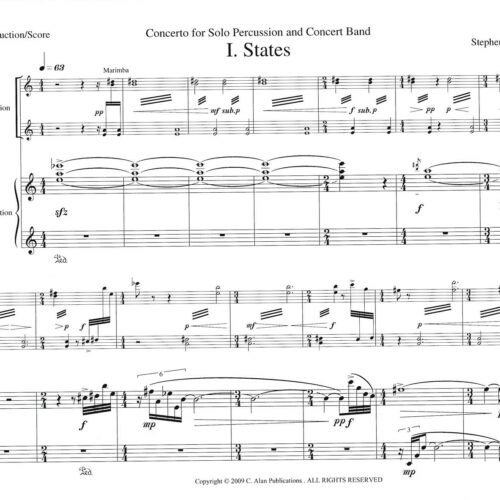 Concerto for Percussion and Concert Band (pno red) by Stephen Anderson