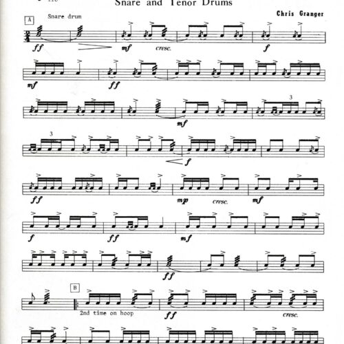 Solo No. 1 for Snare Drum and Tenor drums by Christan R. Granger