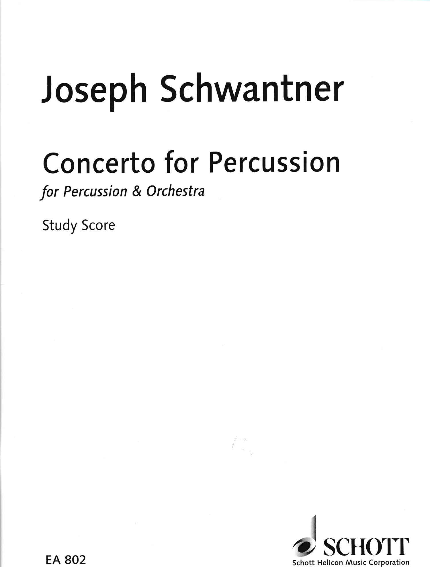 Concerto For Percussion - Score