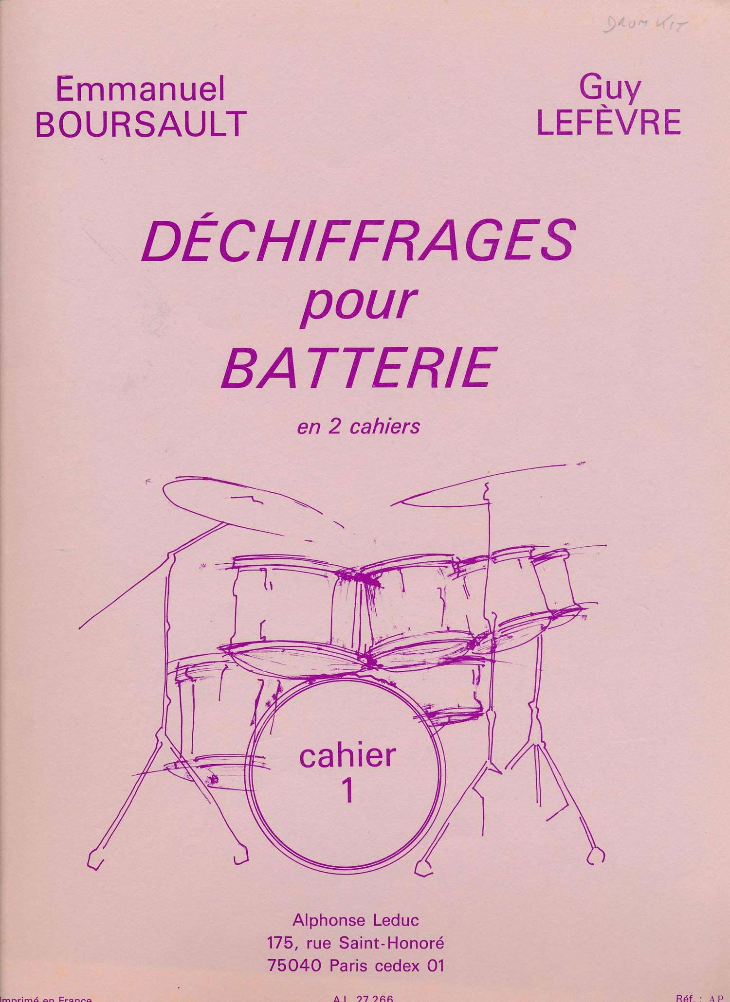 Dechiffrages Pour Batterie - Volume 1