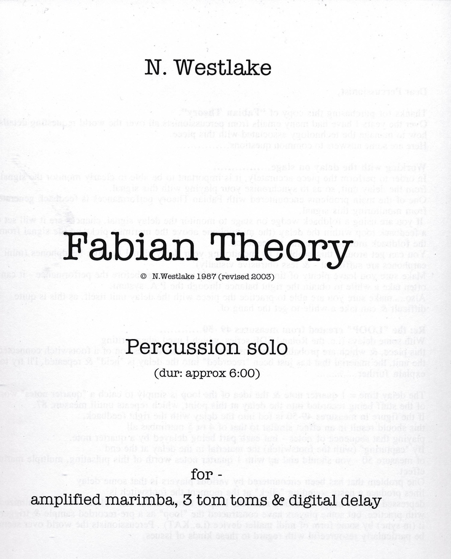 Fabian Theory