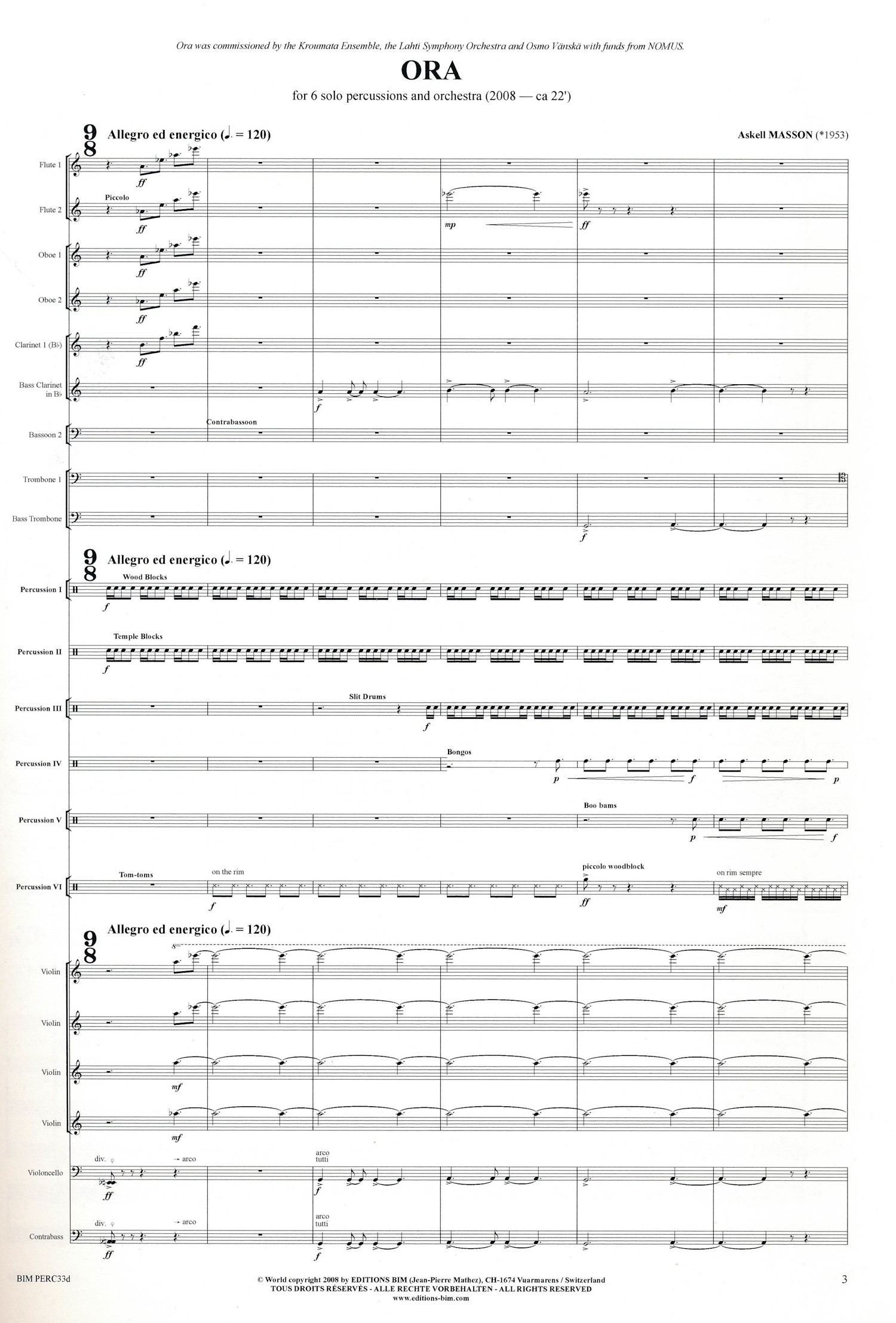 ORA (study score and solo parts)