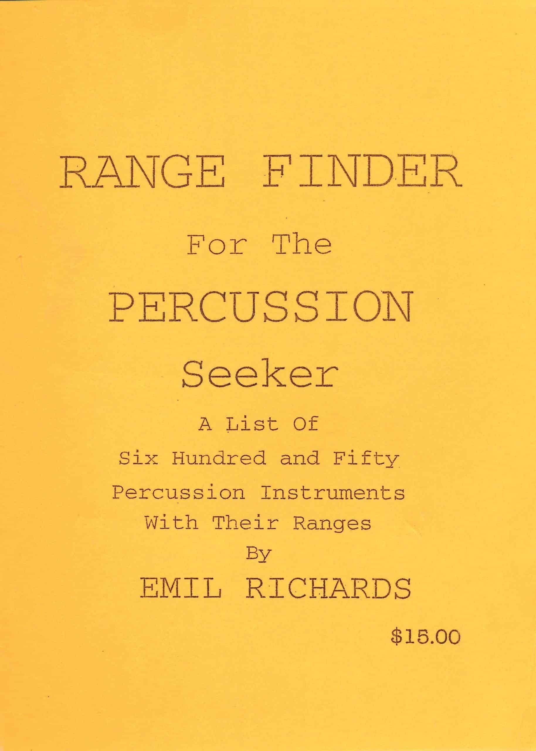 Range Finder For The Percussion Seeker by Emil Richards