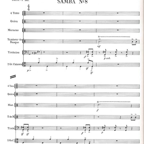 Sambas for six Percussionists - no. 8