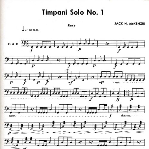 Six Graded Timpani Solo by J. H. McKenzie