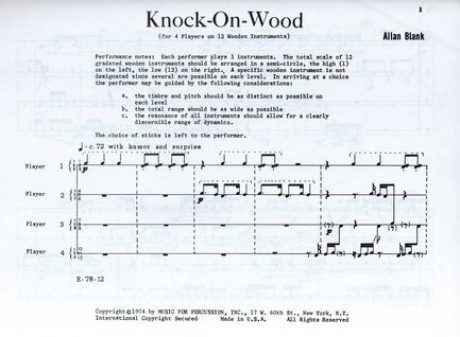 Knock-on-wood by Allan Blank