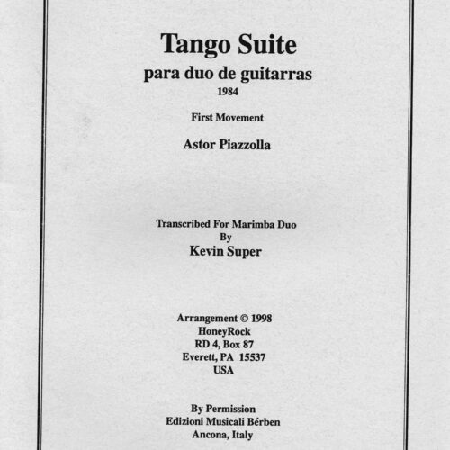 Tango Suite Para Duo De Guitarras - First Movement