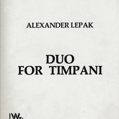 Duo For Timpani