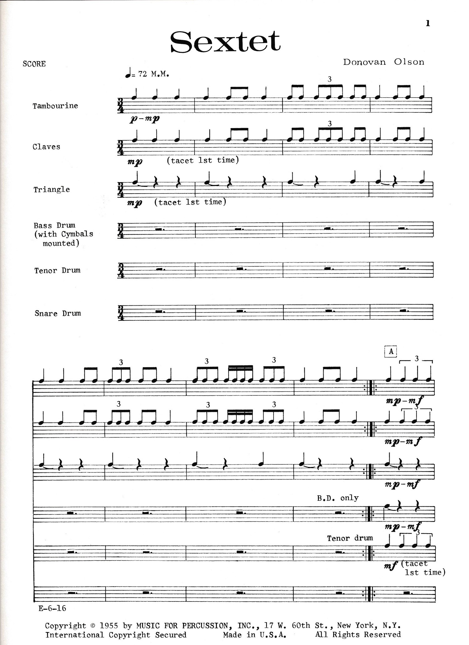 Sextet by Donovan Olson