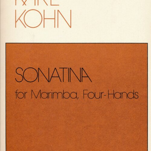 Sonatina For Marimba, Four-hands
