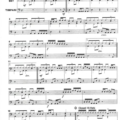 Three Duets For Drum Set & Timpani by Ron Forbes