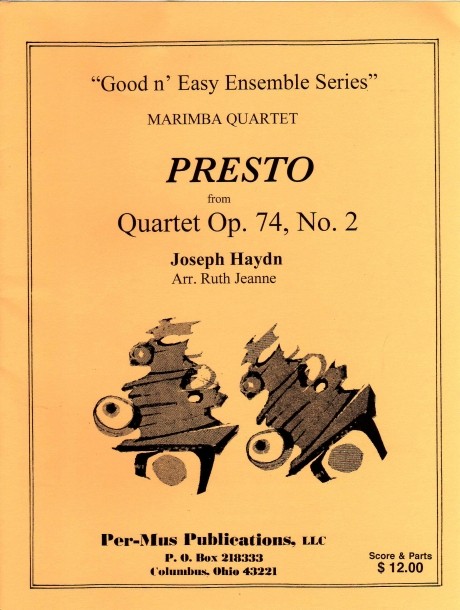 Presto from Quartet Op. 74 no.2 by Haydn arr. Ruth Jeanne