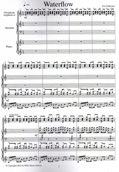Waterflow (Trio for Marimba, Vibraphone and Piano)