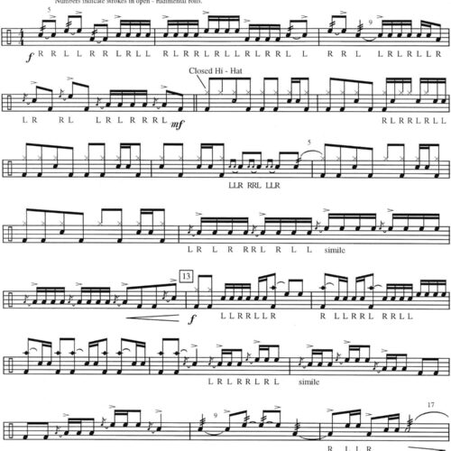 Contest Solos For The Intermediate Drum Set Player