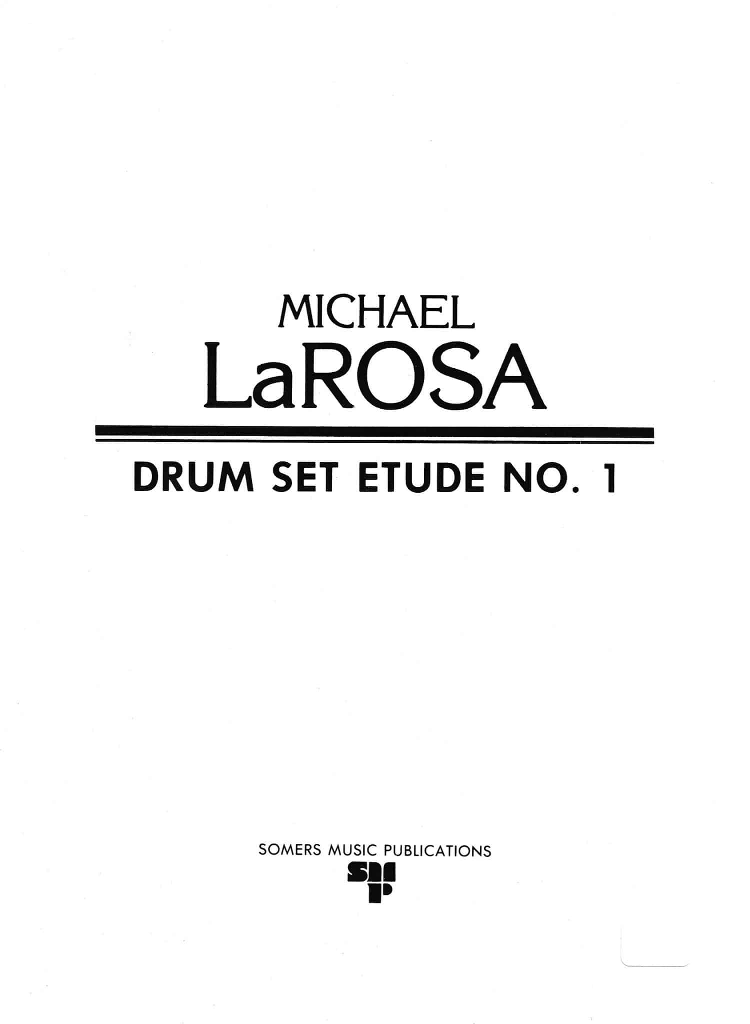Drum Set Etude No. 1