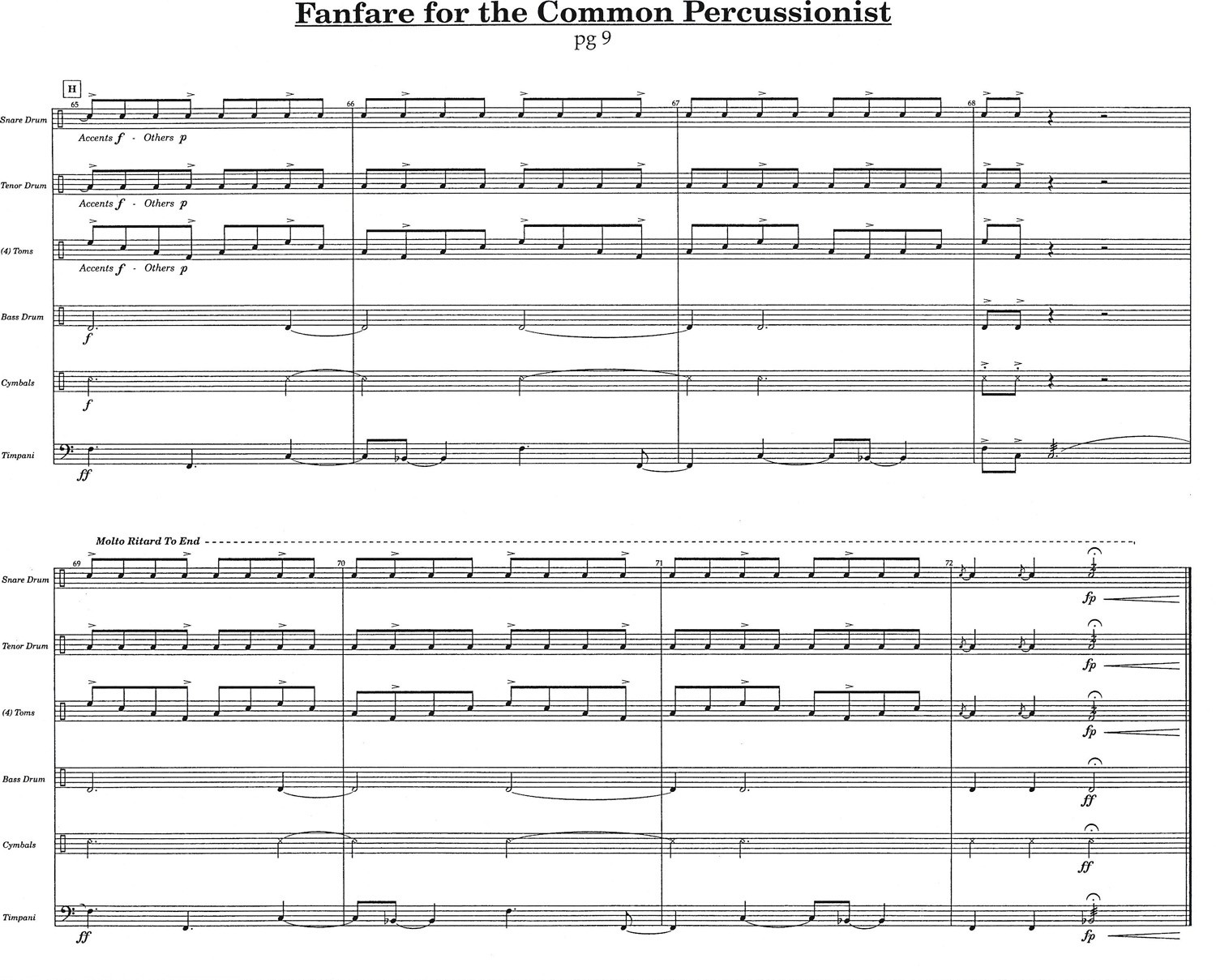 Fanfare for the Common Percussionist