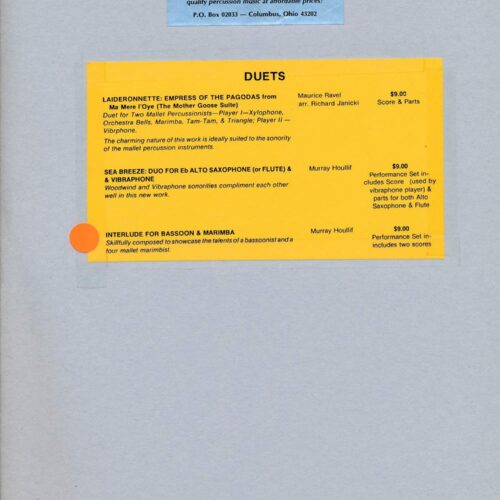 Interlude For Bassoon & Marimba by Murray Houllif