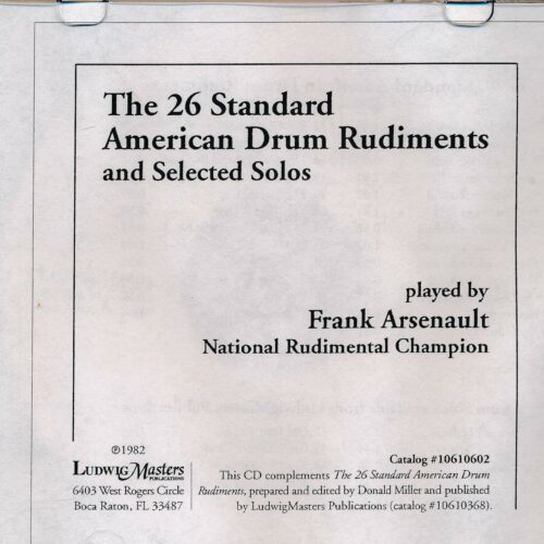 The 26 American Drum Rudiments and Selected solos CD