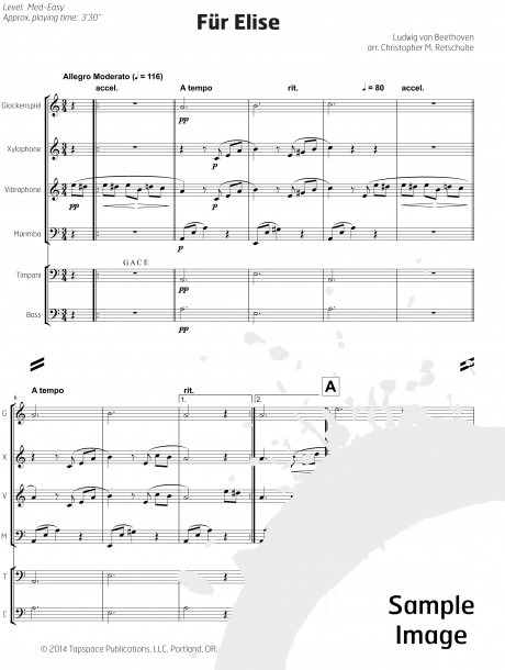 Fur Elise by Beethoven arr. Christoper M. Retschulte