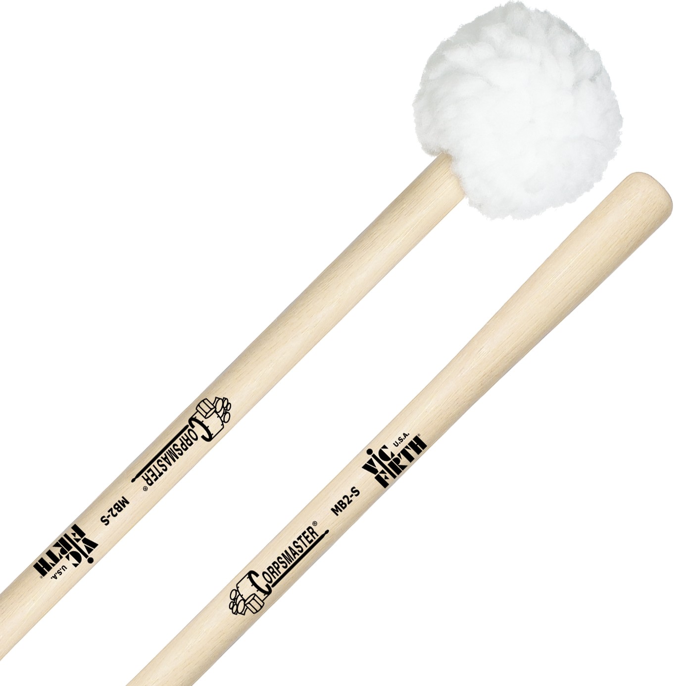 Vic Firth MB2S Corpsmaster Medium Soft Marching Bass mallets