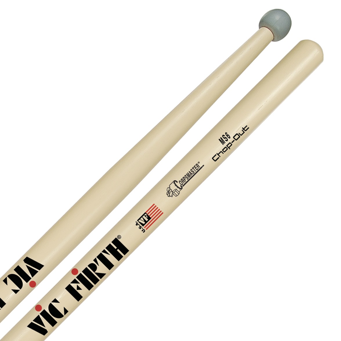 Vic Firth MS6CO Corpsmaster Chop-Out Practice Drum Sticks
