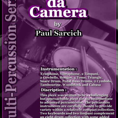 Concerto Da Camera for percussion and Strings (Piano Reduction)