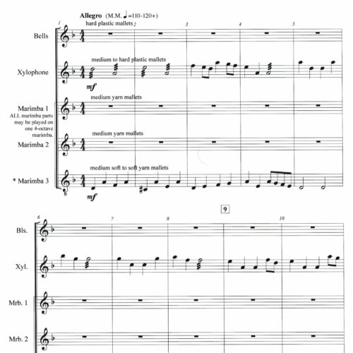 Anglaise Melody by Mozart arr. Jeffrey Parthun