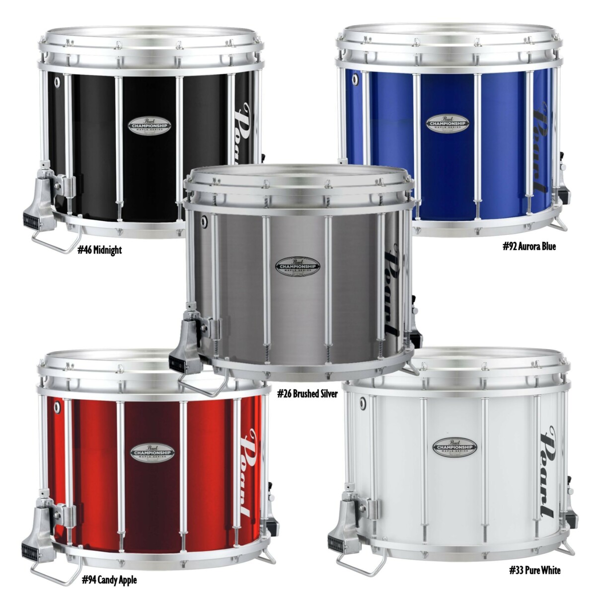 Pearl Maple Championship 6/6/8/10/12/13" Marching Multi Tenor Drum - Sextet