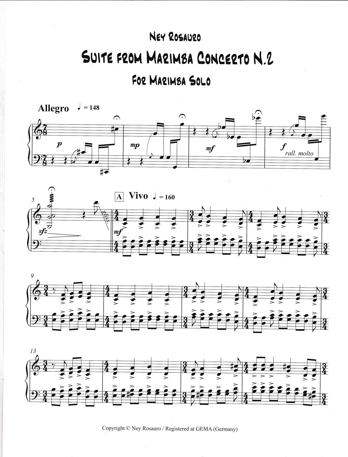 Suite from Marimba Concerto N.2