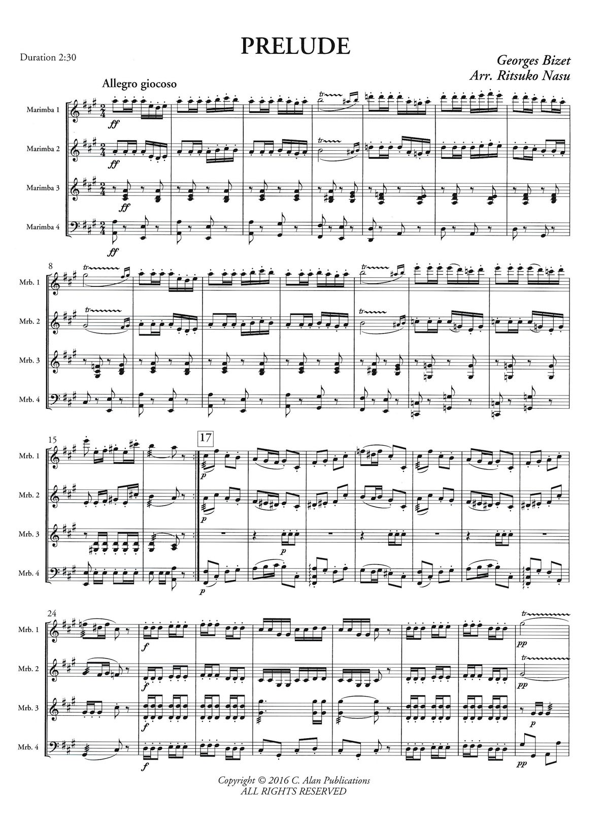 Carmen Suite by Bizet arr. Ritsuko Nasu