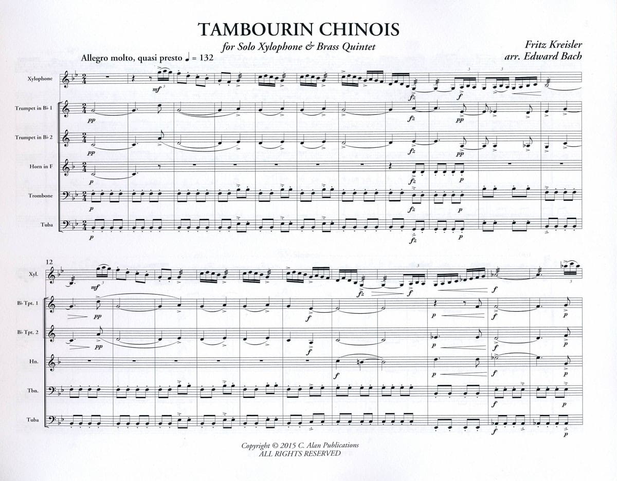 Tambourin Chinois by Kreisler arr. Edward Bach