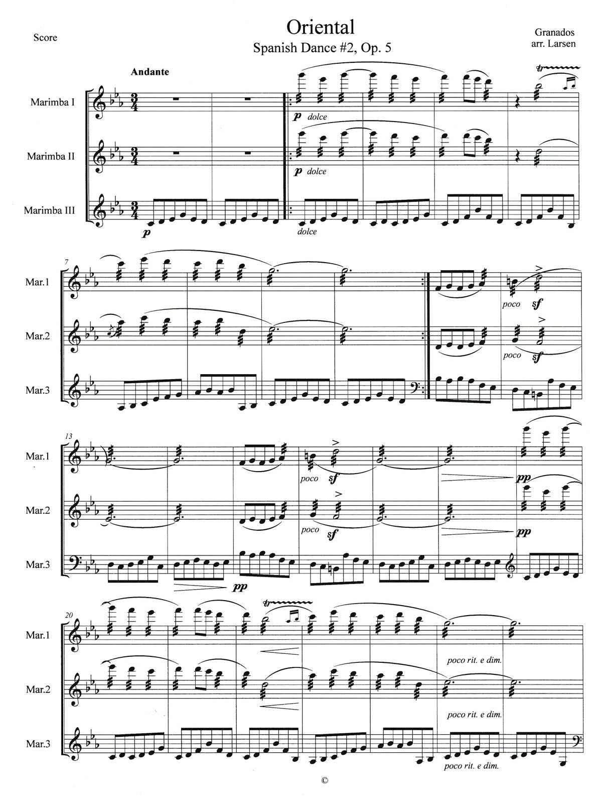 Oriental - Spanish Dance no. 2 op.5 by Granados arr. Don Larsen