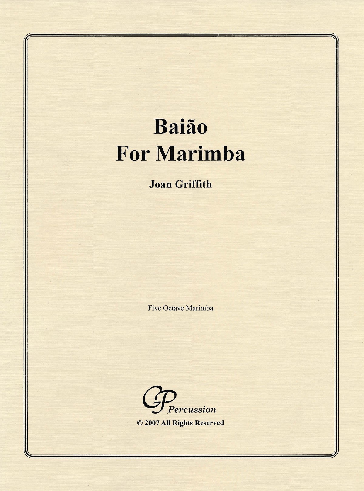 Baiao for Marimba by Joan Griffith