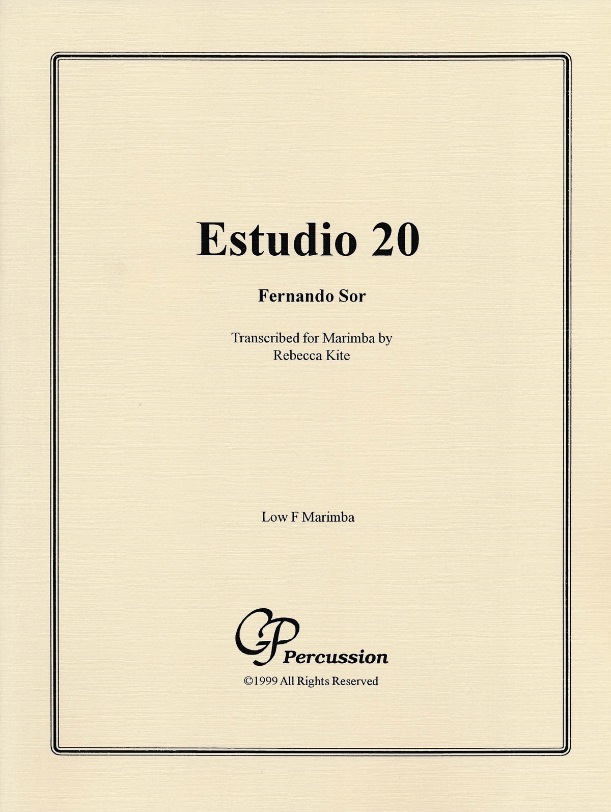 Estudio 20 by Sor arr. Rebecca Kite
