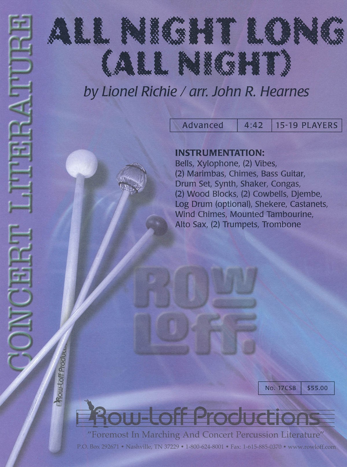 All Night Long (all night) by Richie arr. John Hearnes