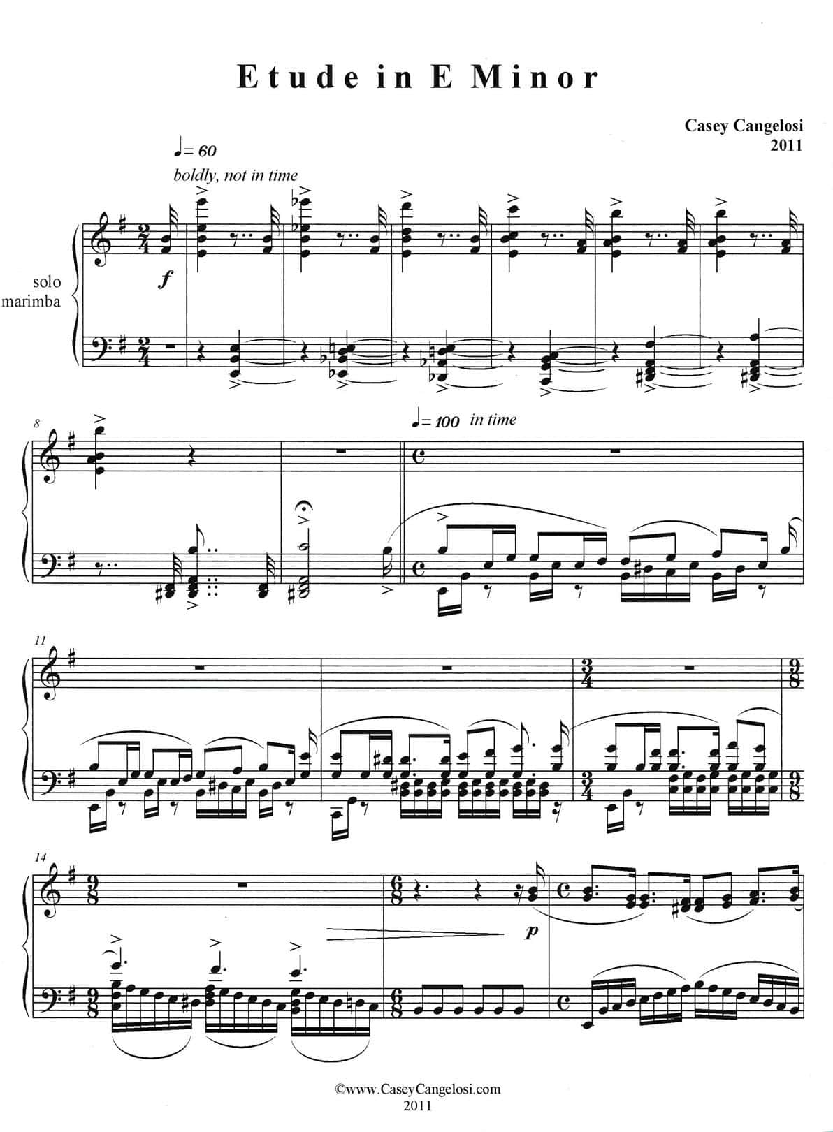 Etude in E Minor by Casey Cangelosi