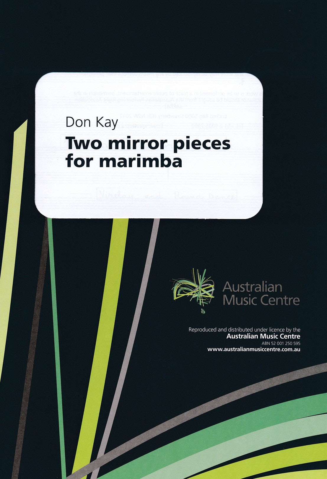 Two Mirror Pieces for Marimba by Don Kay