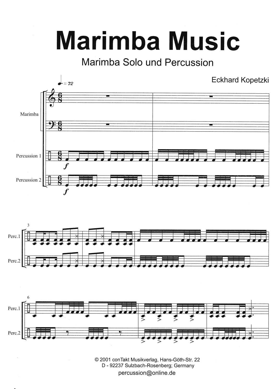 Marimba Music by Eckhard Kopetzki
