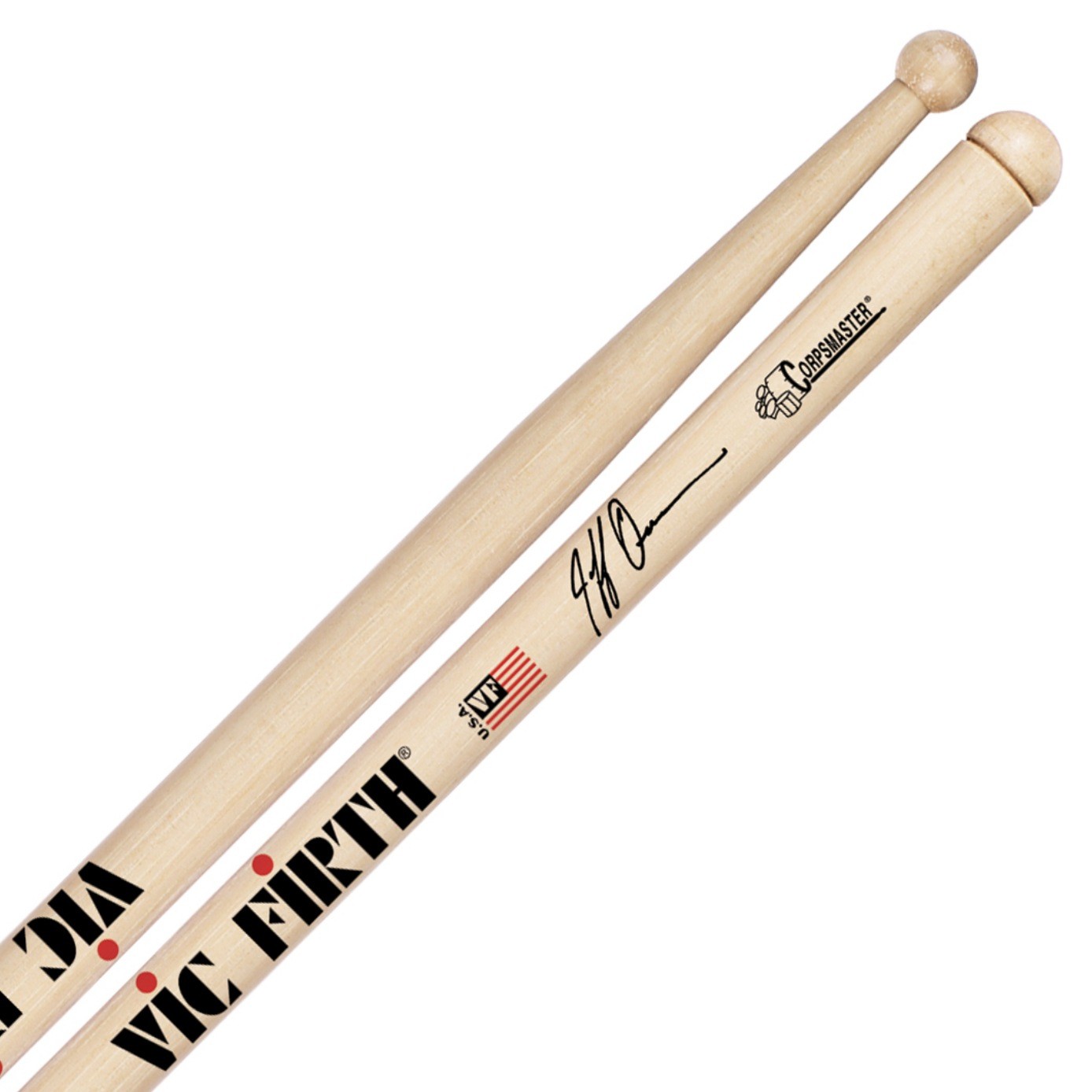 Vic Firth SJQ Jeff Queen Corpsmaster Marching Snare Sticks