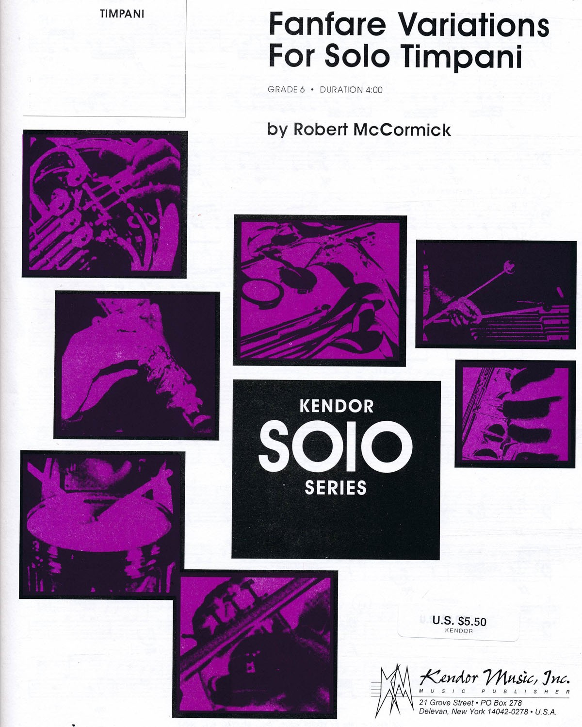 Fanfare Variations For Solo Timpani by Robert McCormick
