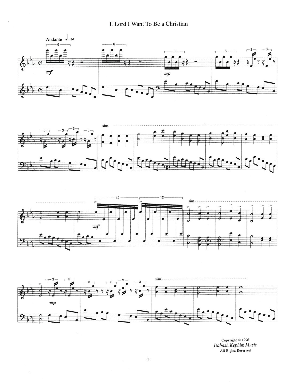 Five Hymns for Marimba arr. Dan Heslink