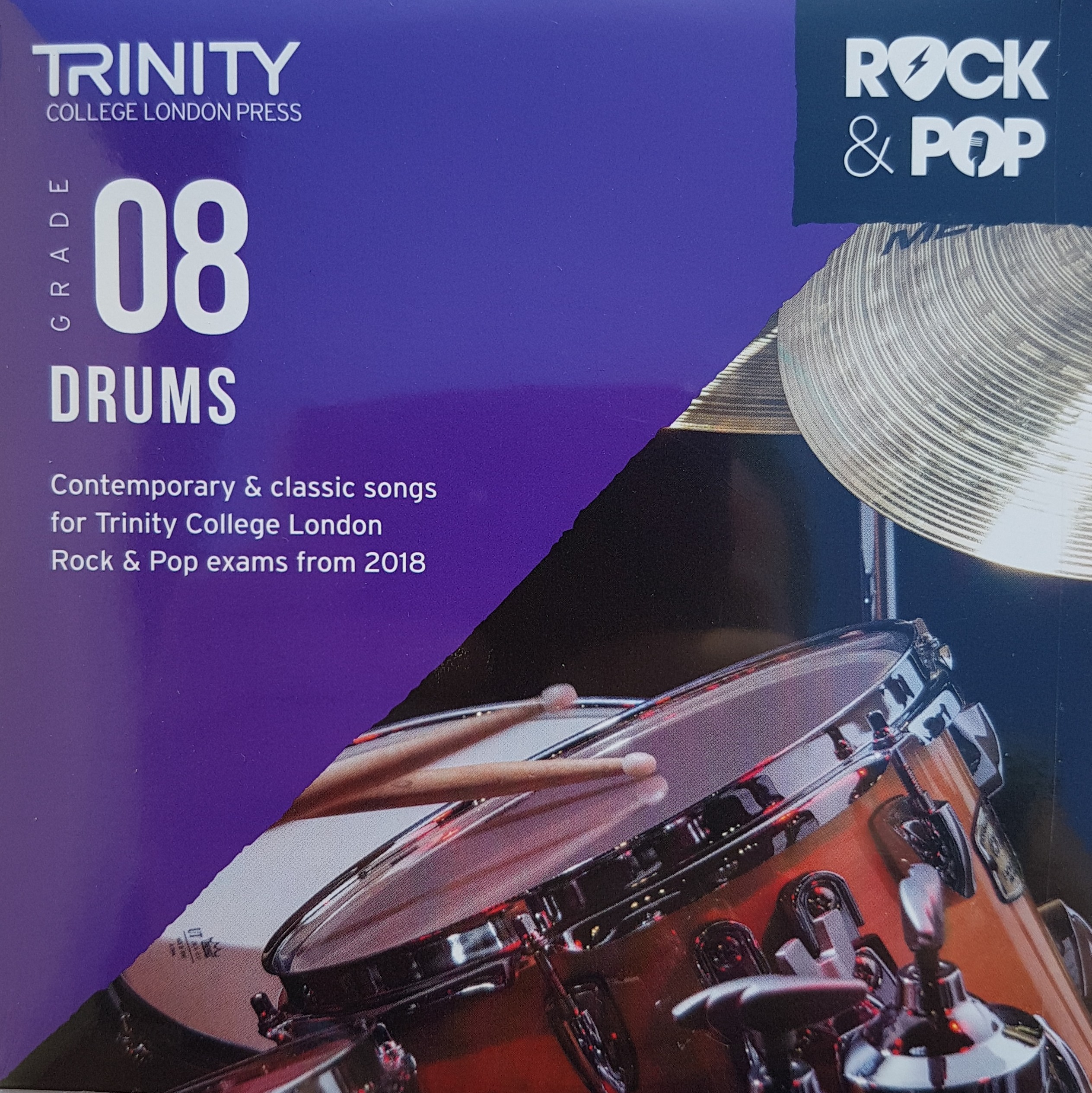 Rock and Pop Drums 2018 - Grade 8 CD